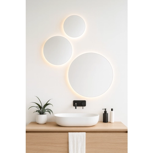 Zestaw trzech okrągłych luster z podświetleniem - TRES LED